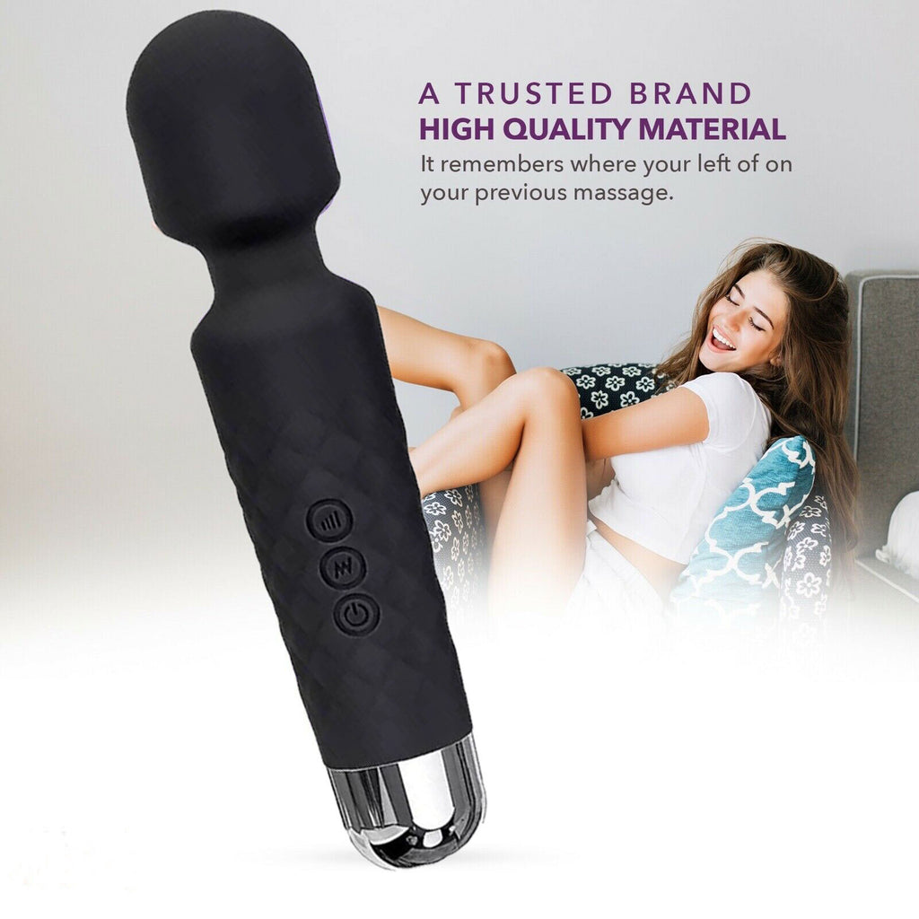 Magic Massage Wand Muscle Relaxation Massager 20 Speed Vibrating Full Body Therapy Motor Vibration