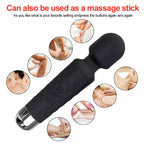 Magic Massage Wand Muscle Relaxation Massager 20 Speed Vibrating Full Body Therapy Motor Vibration