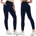 Womens Yoga Leggings Soft Tummy-control  High-stretch  And Opaque